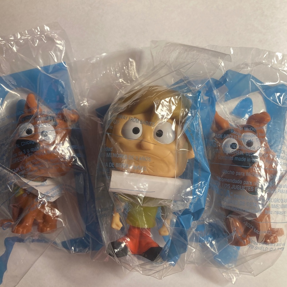 3 Sealed Scooby Doo and Shaggy McDonalds Happy Meal Toys, NWT